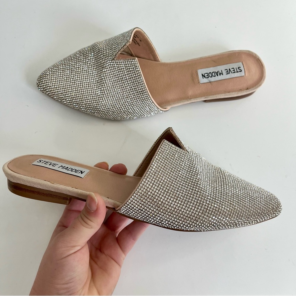 Steve Madden Ally Rhinestone Mules Size 7.5